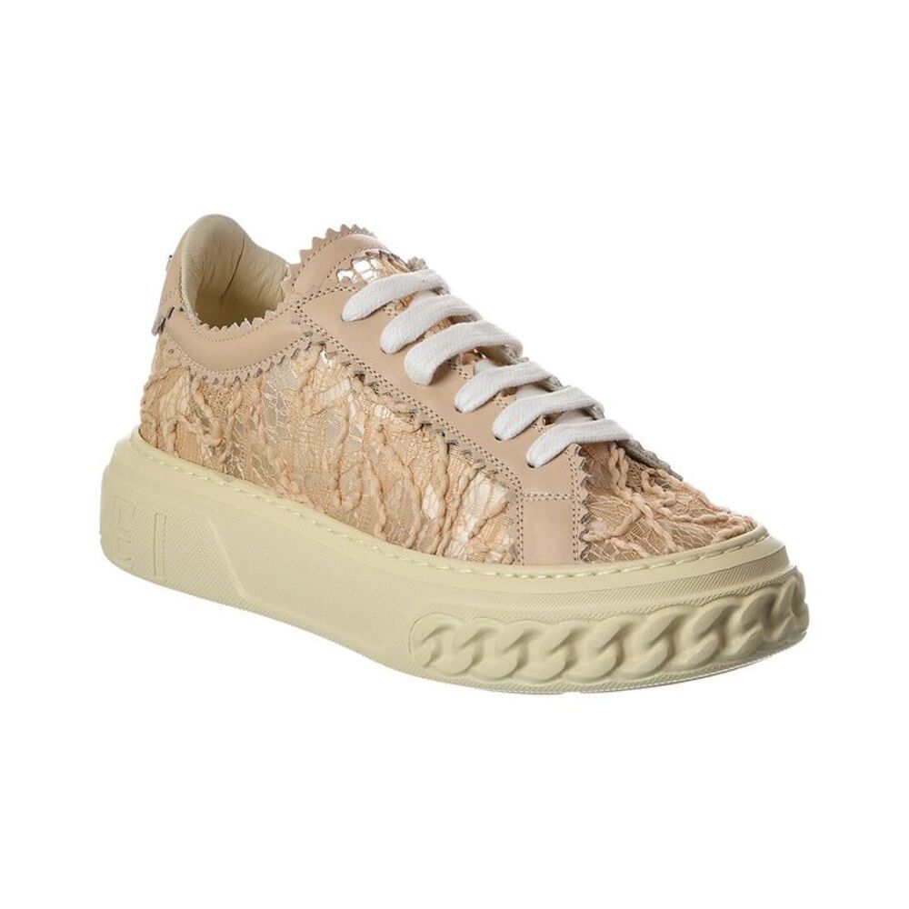 Casadei Off Road Chantilly Leather Sneaker, Pink